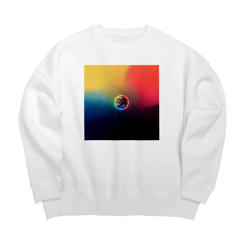 カラフルな無限の宇宙 Big Crew Neck Sweatshirt