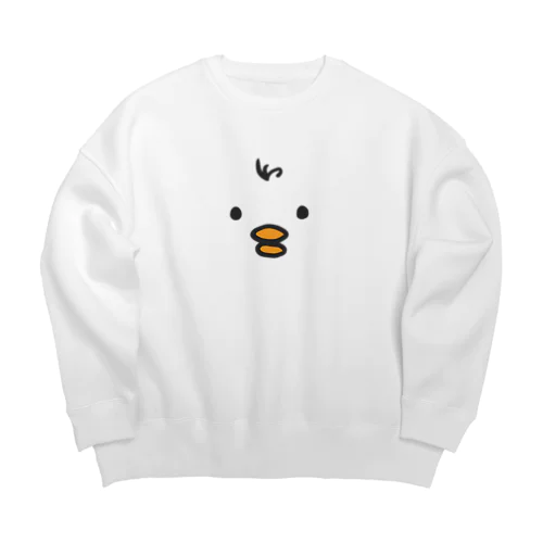 ぴよフェイス Big Crew Neck Sweatshirt