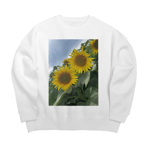 ひまわり Big Crew Neck Sweatshirt