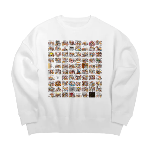 ６にゃん子猫 Big Crew Neck Sweatshirt