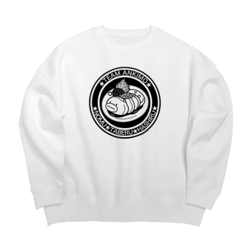 あんきも㌠モノクロ Big Crew Neck Sweatshirt