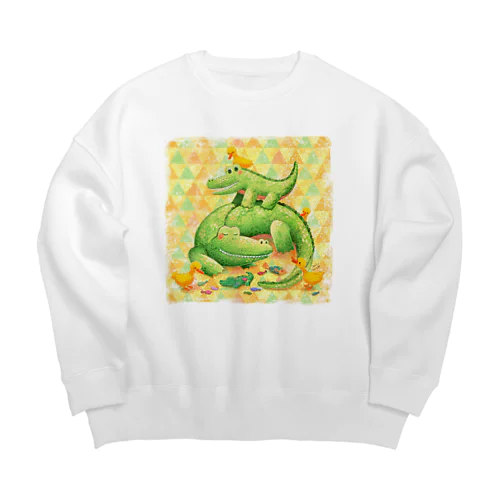 ワニとアヒルの4兄弟 Big Crew Neck Sweatshirt