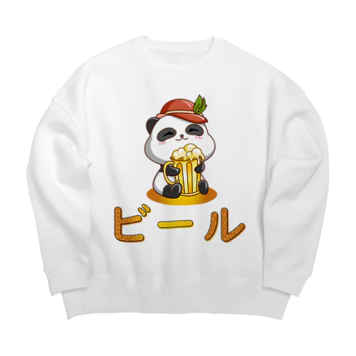  Cute Panda Drinking Beer Octoberfest Big Crew Neck Sweatshirt