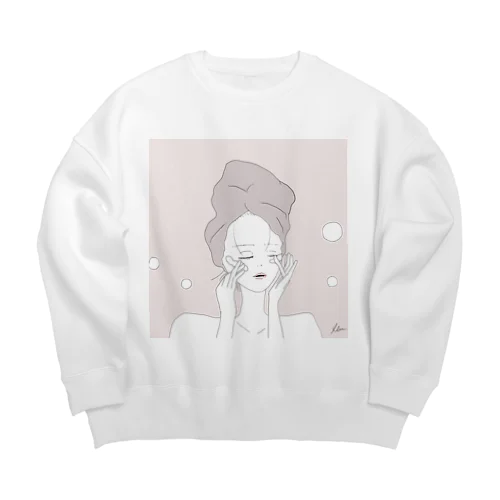 洗顔ちゃん。 Big Crew Neck Sweatshirt