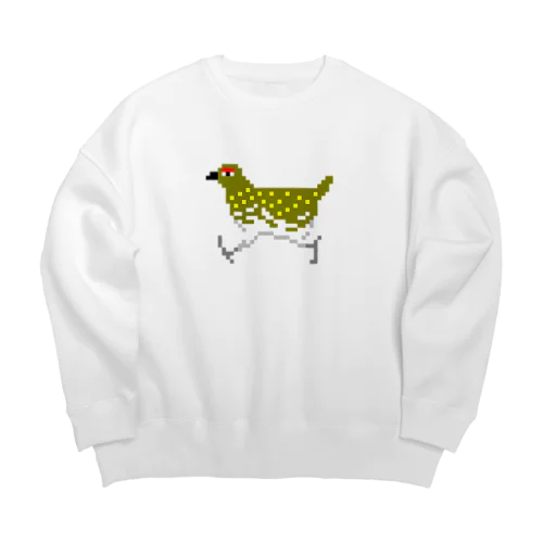 走るライチョウ Big Crew Neck Sweatshirt