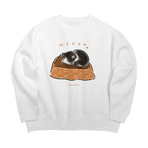 コタツねこ Big Crew Neck Sweatshirt