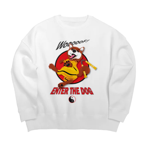 Enter the Dog- Dog Kung Fu! Big Crew Neck Sweatshirt