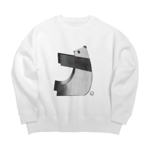 一頭のパンダ Big Crew Neck Sweatshirt