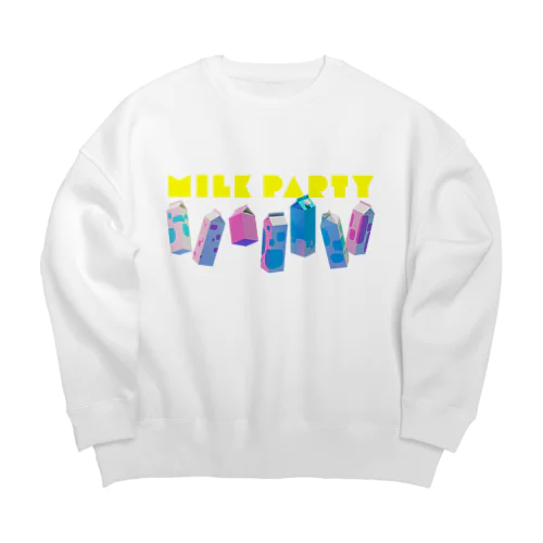 牛乳パック🐄(パーティモード) Big Crew Neck Sweatshirt