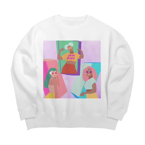 おブラジャーガールズ Big Crew Neck Sweatshirt