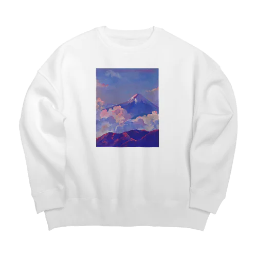 浅葱と桃のやまとそら Big Crew Neck Sweatshirt