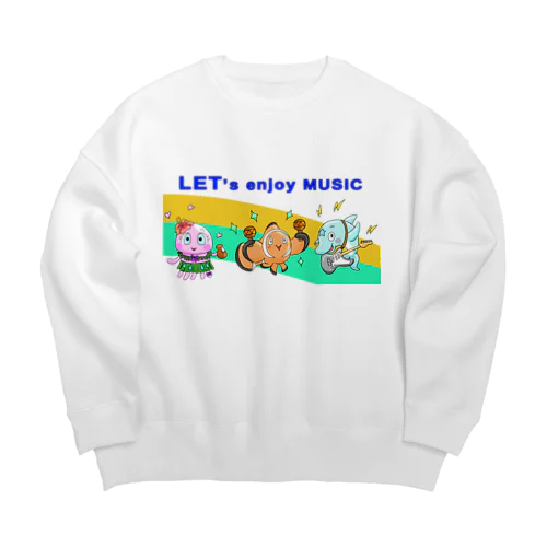 音楽で一つに。 Big Crew Neck Sweatshirt