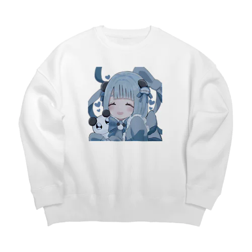 パンダのサブカル女の子 Big Crew Neck Sweatshirt