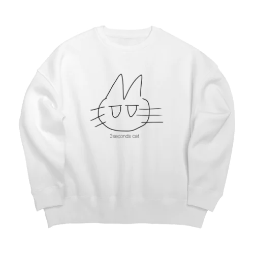 3seconds cat Big Crew Neck Sweatshirt