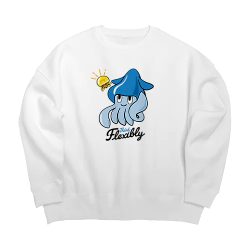 柔軟に考えるイカ Big Crew Neck Sweatshirt