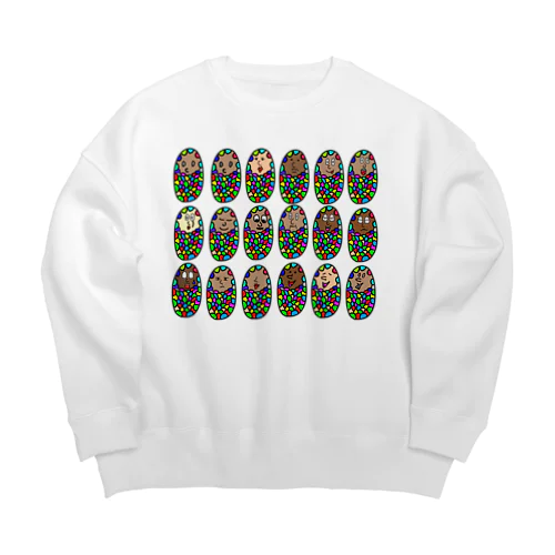 Rainbow Minomushi Full Members Big Crew Neck Sweatshirt