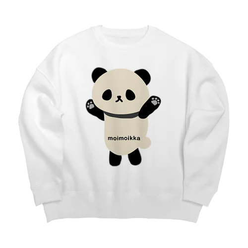 chibi hug me! パンダ Big Crew Neck Sweatshirt