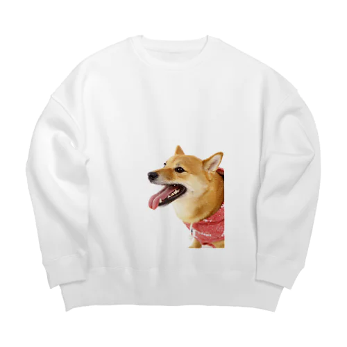 柴犬 笑顔のままで Big Crew Neck Sweatshirt