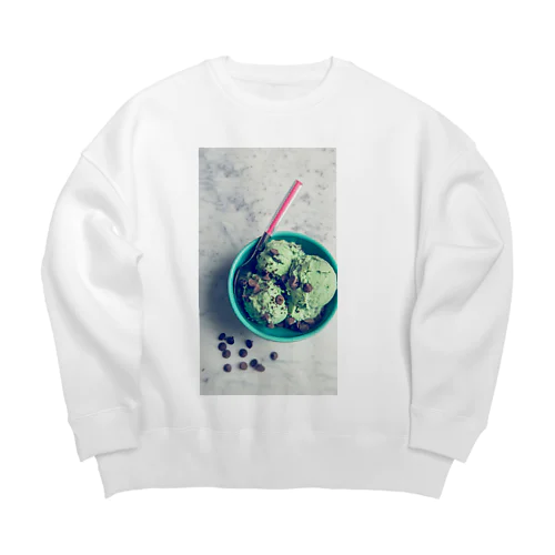 チョコミント Big Crew Neck Sweatshirt