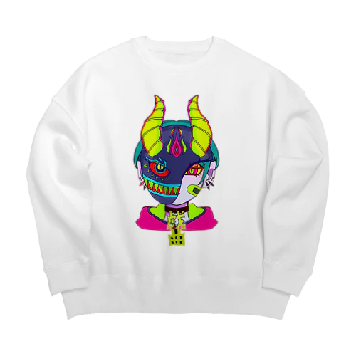 仮面男子 戯曲くん Big Crew Neck Sweatshirt