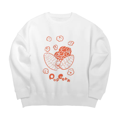 ポップコーン Big Crew Neck Sweatshirt