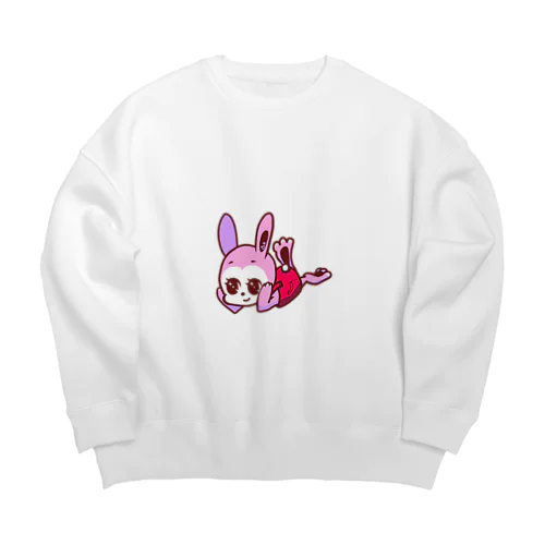 ねころびうさぎ Big Crew Neck Sweatshirt