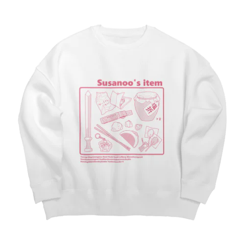 Susanoo's item (赤) Big Crew Neck Sweatshirt