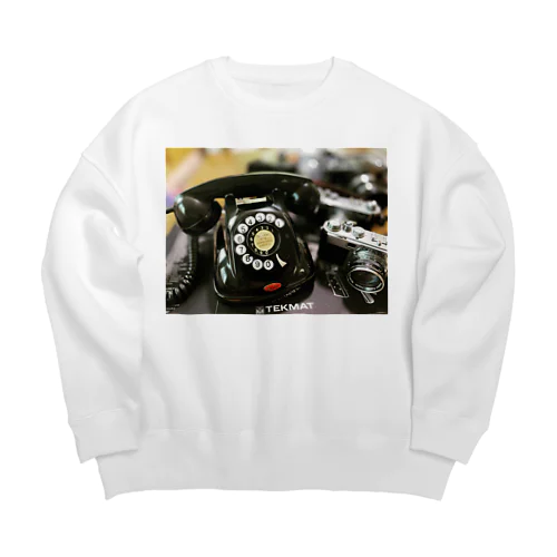 黒電話とフィルムカメラ Big Crew Neck Sweatshirt