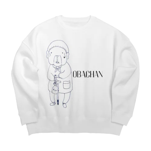 トメさん８７歳（おばあちゃんclub） Big Crew Neck Sweatshirt