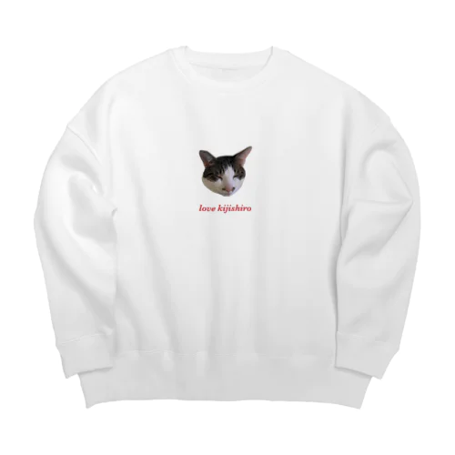 kijishiro lover (きじしろねこ) Big Crew Neck Sweatshirt