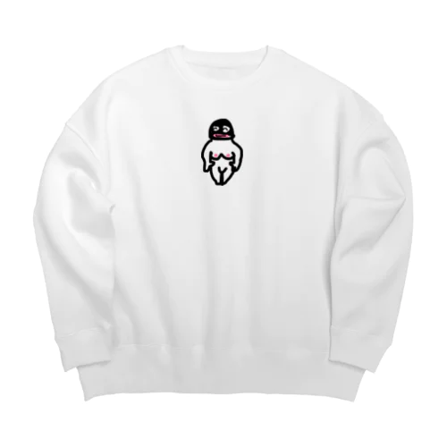 半裸ドン(全裸) ブルベ Big Crew Neck Sweatshirt