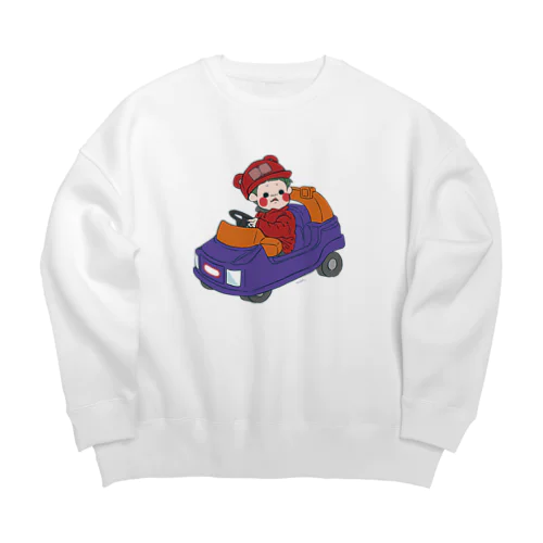 どこいくの？ぼくちん。 Big Crew Neck Sweatshirt