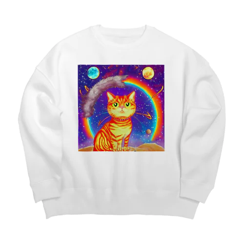 スペースキャット Big Crew Neck Sweatshirt