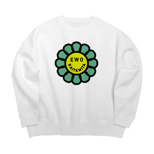 FLOWERSロゴ Big Crew Neck Sweatshirt