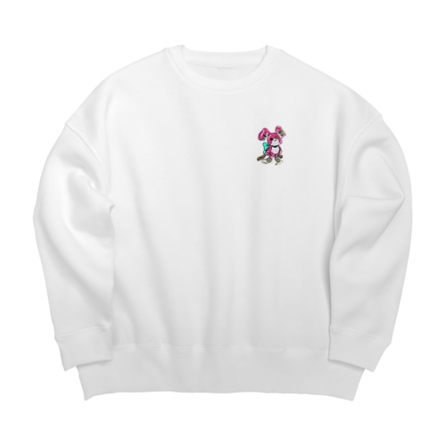 あのコのうさぴっぴ Big Crew Neck Sweatshirt
