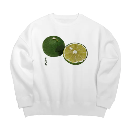 すだち_B Big Crew Neck Sweatshirt