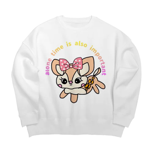 子鹿のルビーちゃんです💕 Big Crew Neck Sweatshirt