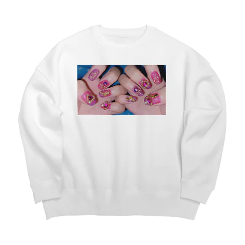 爪かわいいじゃん Big Crew Neck Sweatshirt