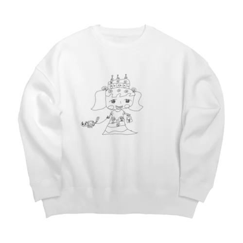 お姫様 Big Crew Neck Sweatshirt