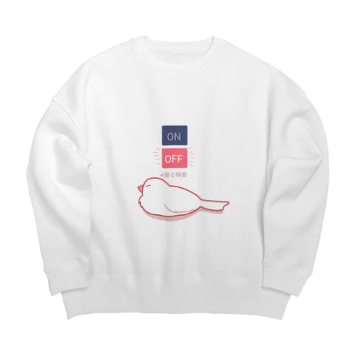 OFF文鳥 Big Crew Neck Sweatshirt