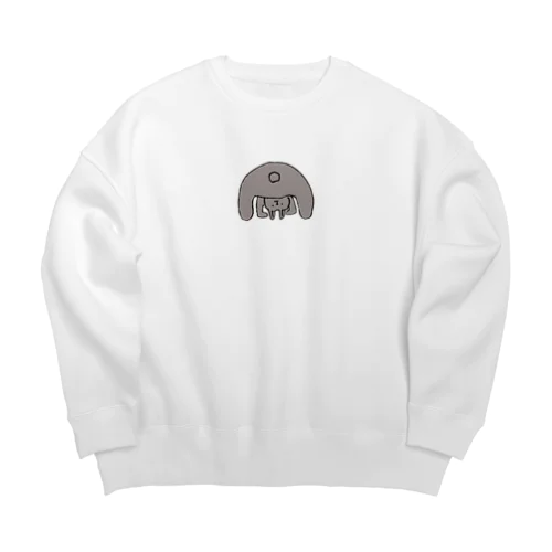 のぞきうさぎ Big Crew Neck Sweatshirt