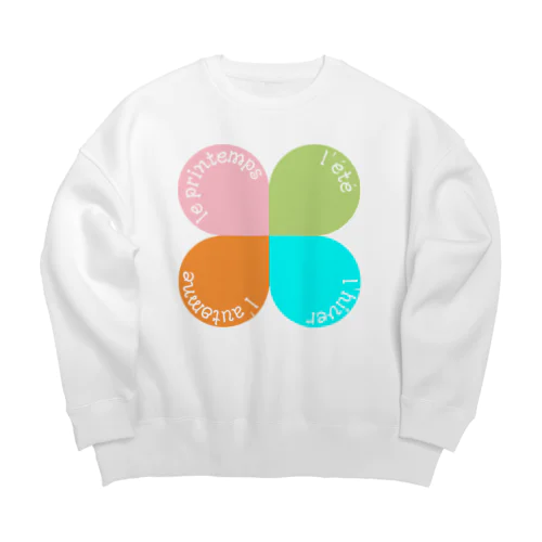 春夏秋冬 （フランス語） Big Crew Neck Sweatshirt