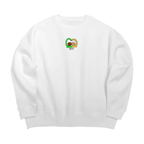 仲良しな世界ちゃん Big Crew Neck Sweatshirt