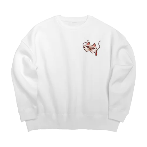 おみゅうの面 Big Crew Neck Sweatshirt