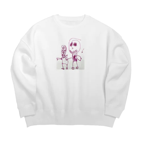 ラブラブな2人 Big Crew Neck Sweatshirt