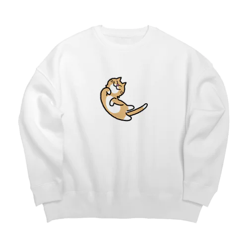 ねこもふ茶トラさん Big Crew Neck Sweatshirt