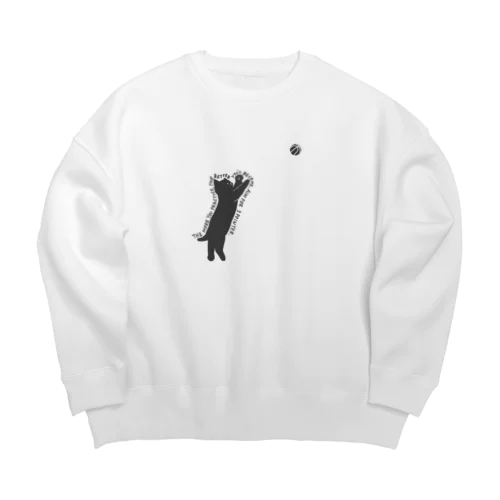 バスケットボール選手(黒ねこ) 2 Big Crew Neck Sweatshirt