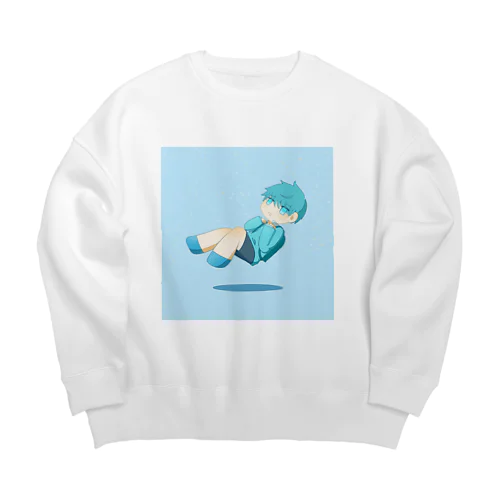 ふわふわ男の子・あお Big Crew Neck Sweatshirt