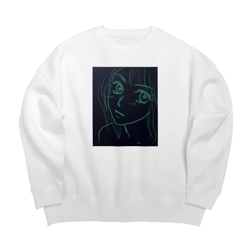 怒ってないもん Big Crew Neck Sweatshirt