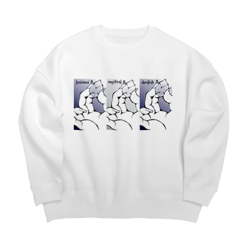 🖤闇夜のお菓子🖤竜鱗糖デザイン Big Crew Neck Sweatshirt